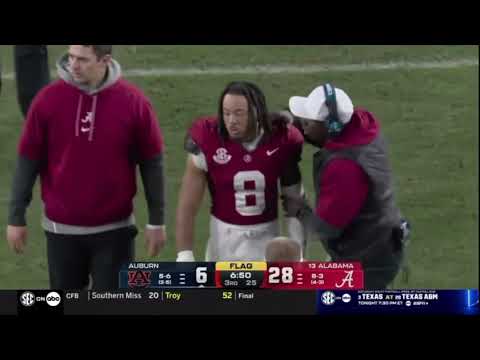 Auburn fight on a Alabama player [Alabama vs Auburn Iron Bowl College football 2024]
