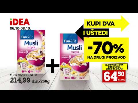 IDEA: Kupi dva i uštedi -70% na drugi proizvod 6 - 8.10.2017.