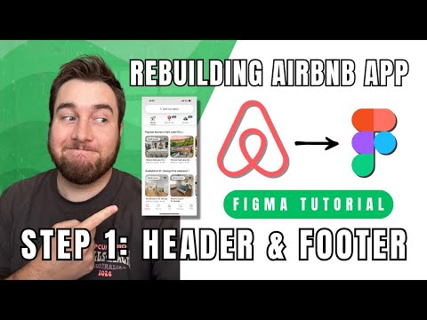 Rebuilding Airbnb App in Figma | Step 1: Header & Footer for Beginners (Figma Tutorial)