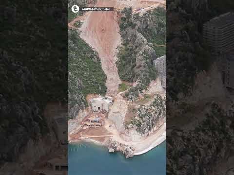 Marmaris İçmeler'de ekolojik yıkım yasa, yasak dinlemiyor: İnşaat yasağına rağmen Sinpaş denizi tahrip ediyor