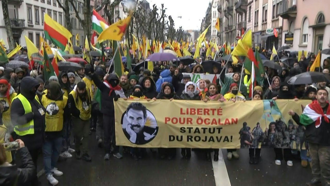 Video | Kurds demonstrate in Strasbourg for release of leader Abdullah Öcalan | AFP