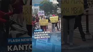 Tuntut Evaluasi Total Pasca-Kasus Dadan, MBG Watch Demo Kantor BGN Sambil Bawa Makanan Gratis