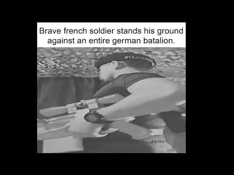 brave french soldier stands his ground against german batalion (emotional)