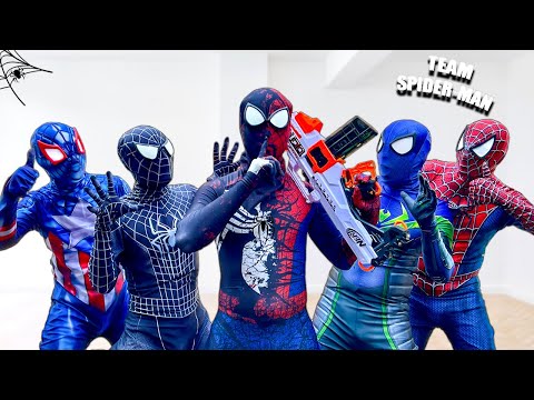 SPIDER-MAN vs VILLAIN World Story || RED , BLUE , PURPLE , VENOM Are Kind ?? (Amazing Stunts Action)