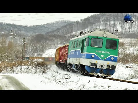 ❄🚂Fluieroasa 60-0003-3 Whistle Loko&Marfar UTZ Freight Train in Zăpadă/Snow in Jibou 15 January 2021