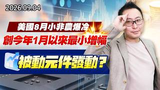 20260904《股市最錢線》#高閔漳”美國8月小非農爆冷，創今年1月以來最小增幅””被動元件發動？？”