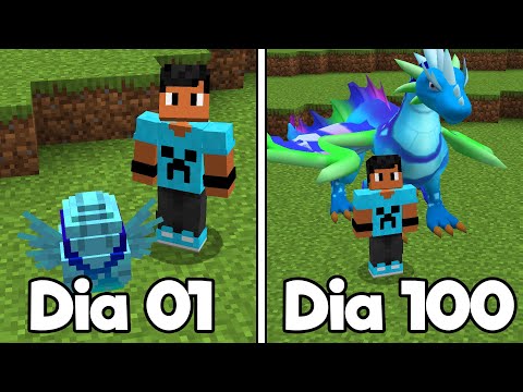 Sobrevivi 100 DIAS no MUNDO DE DRAGÕES no Minecraft - O FILME