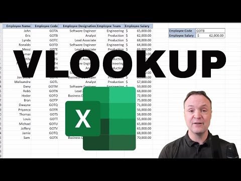 Vlookup Function in Excel for Beginners Video