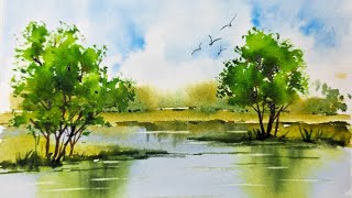 Paint a Simple Watercolor Landscape Step by Step