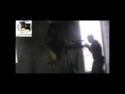 استهداف تحصينات قوات النظام في برج الكاردينيا في حي الوعر في حمص بواسطة رشاش دوشكا من قبل كتيبة الجهاد الإسلامي