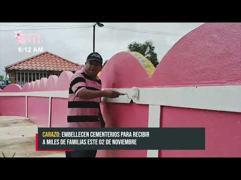 Carazo embellece sus cementerios para recibir a familias este 2 de noviembre