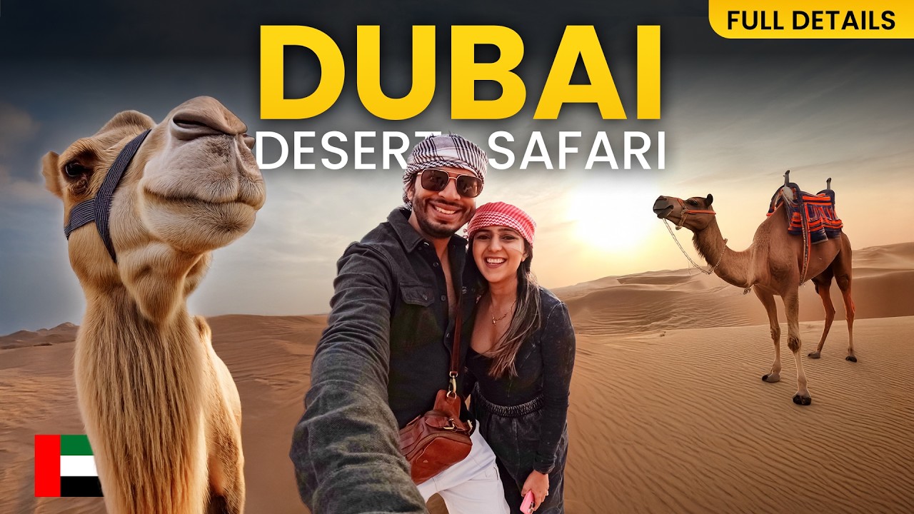Two adventurers bask in the exhilarating Dubai desert safari experience.