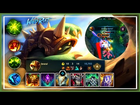 BUILD AND RUNE THE STRONGEST FULL TANK RAMMUS - WILD RIFT JUNGLE