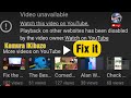Video Unavailable Fix It Playback On Other Websites Has Been Disabled Shorts Full HD 1080p