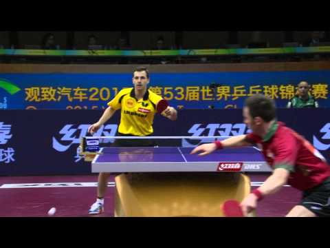 2015 WTTC MS-R32 Timo Boll - Joao Monteiro (full match|short form in HD)