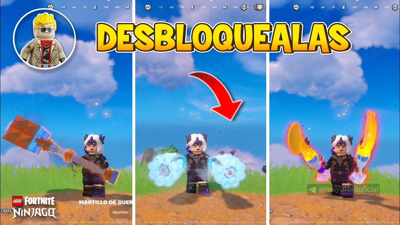 😱 ¡ESTÁN OCULTAS! Cómo fabricar PISTOLAS DE PLASMA, DAGAS DOBLES y MARTILLO en LEGO Fortnite