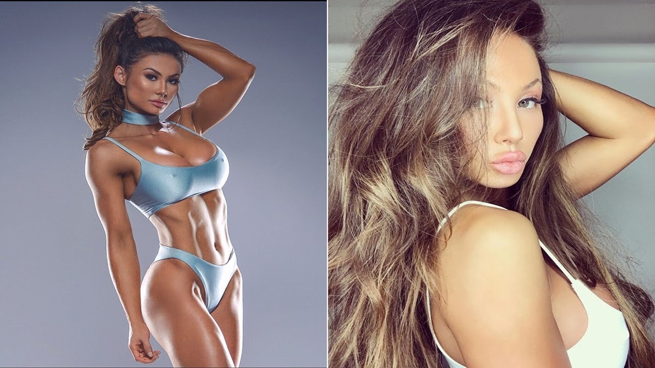 筋トレ女子　悩ましげなボディー！アメリカと韓国のハーフMichie Peachie(ミキー・ピーチー)