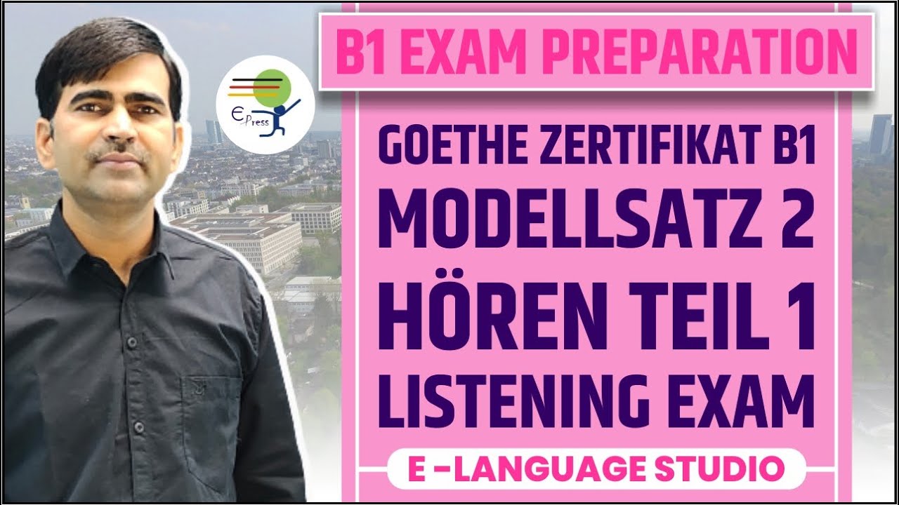 Goethe Zertifikat B1 | Modellsatz 2 | Hören Teil 1 | Listening  Exam | Learn German B1