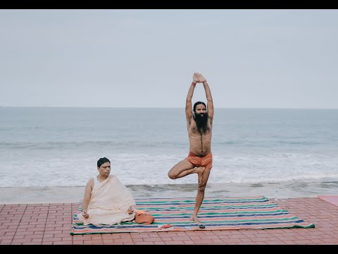 BABA RAMDEV AT MANTHAN KAPU #yoga #swamiramdev #beach