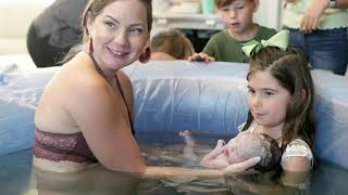 Unassisted Home Water Birth baby #8