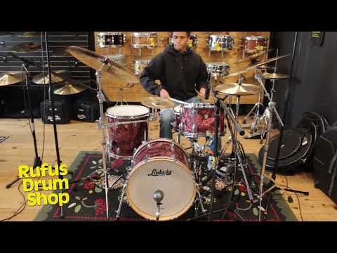 LUDWIG Classic Maple Jazzette 12/14/18/14x6.5 Burgundy Pearl