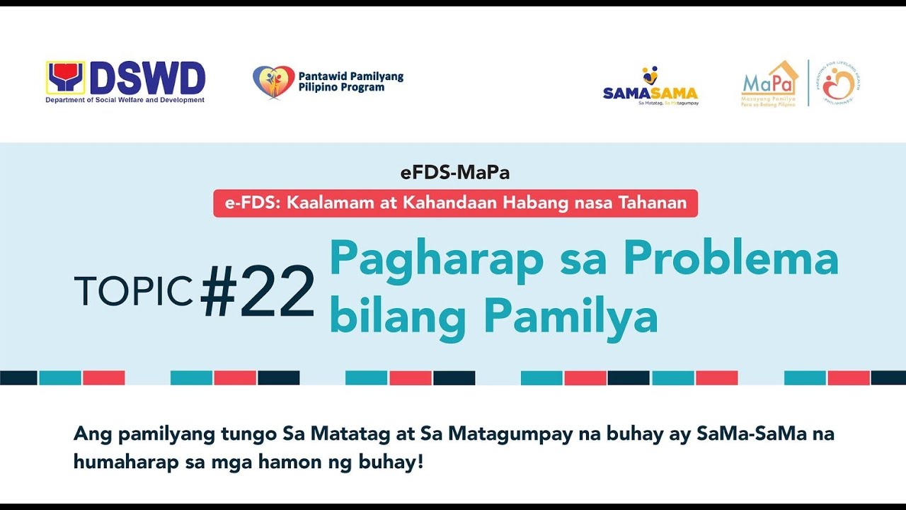 eFDS-MaPa Topic#22 Pagharap sa Problema bilang Pamilya