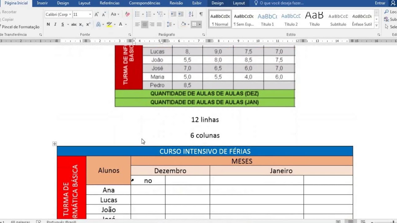 Como criar e editar uma tabela no Word 2016