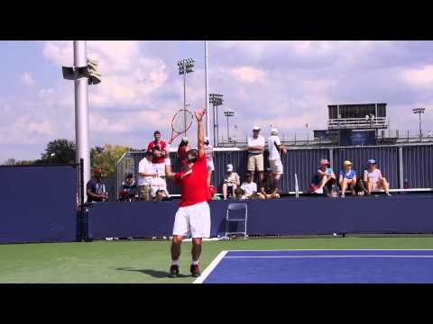 Stanislas Wawrinka's serve (slow motion)