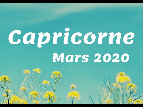 CAPRICORNE ?MARS 2020 ~ Un miracle amoureux