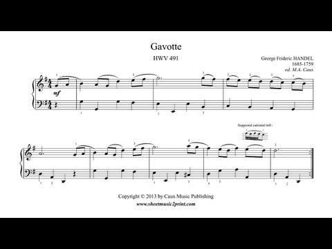 Handel : Gavotte in G Major, HWV 491