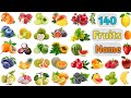 Fruits Vocabulary ll 140 Fruits Names In English With Pictures ll Fruits Name ll 100 Fruits