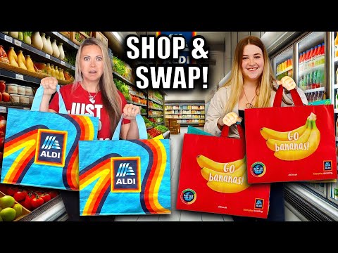 MOTHER & DAUGHTER FOOD SHOP & SWAP! Aldi budget shopping challenge