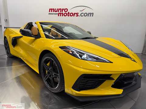 2025 Chevrolet Corvette Stingray Convertible 3LT in Yellow for sale at Munro Motors in Brantford, ON