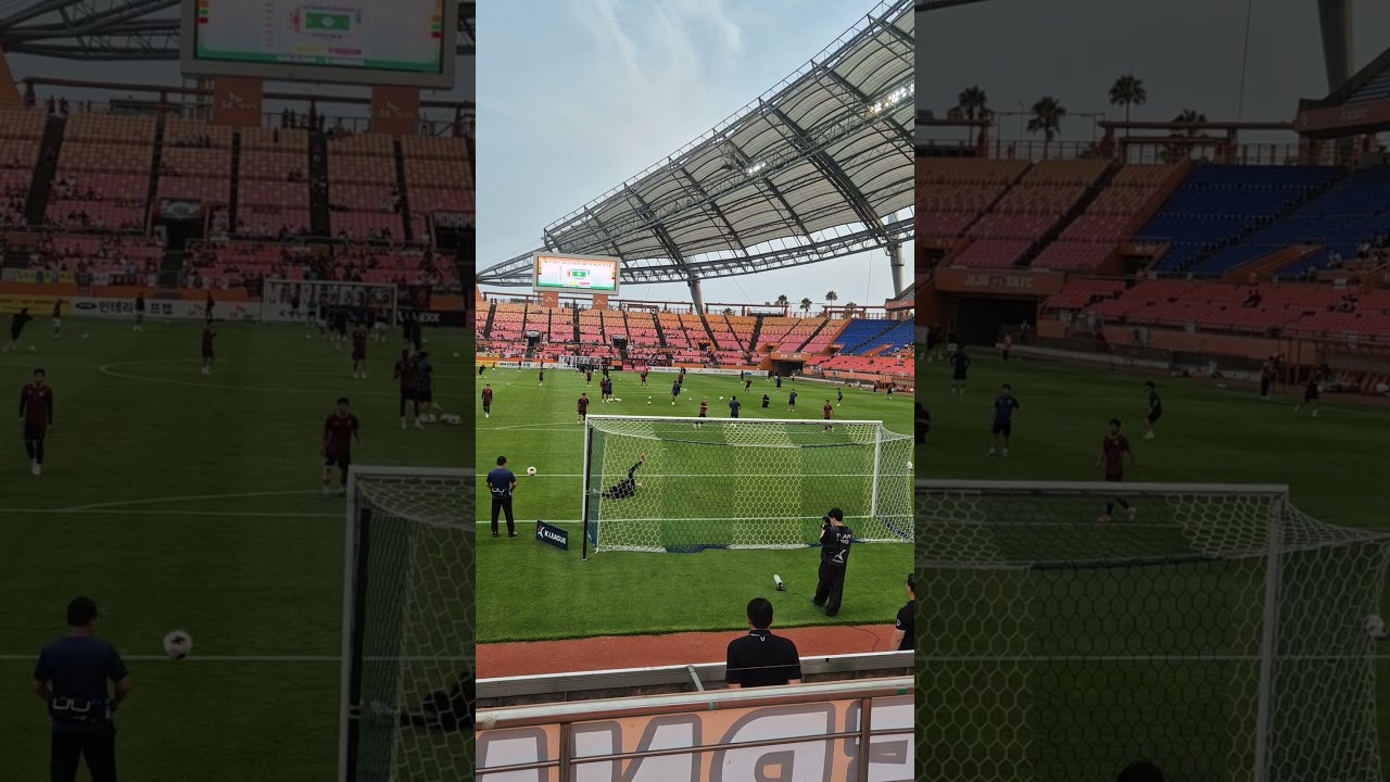 제주SK 경기전 슈팅 워밍업, 키퍼의 좋은 선방 #축구 #k리그