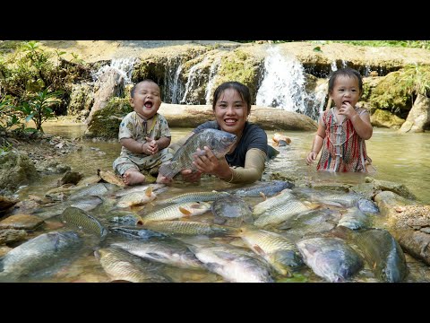 How to block rivers, pump water to catch giant fish to sell at the market, with your children