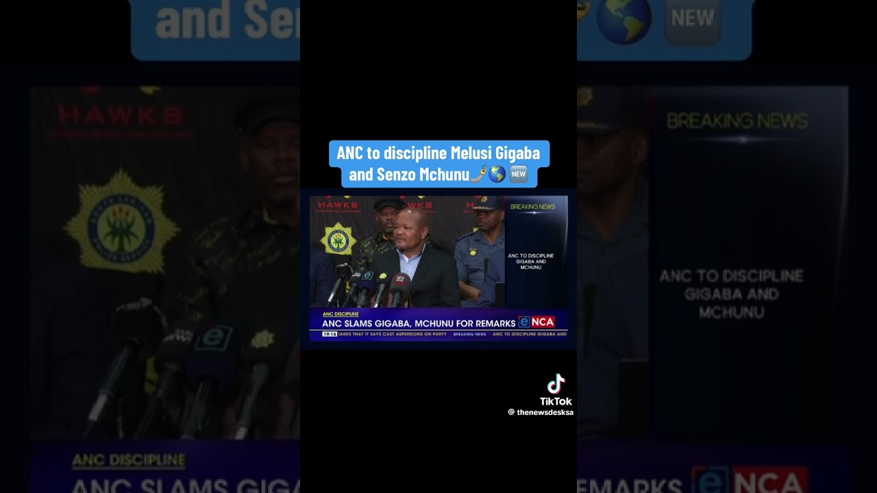 ANC to discipline. Senzo mchunu no malusi gigaba accusations they made about ANc