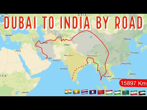 Dubai to India by road 🚗 Overland route map