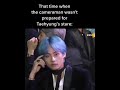 That time when the cameraman wasn't prepared for Taehyung's stare👀