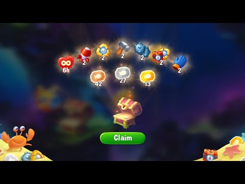 Fishdom Win Strikes Grotto Stage 2, Level 1 - 5, Get Final Reward