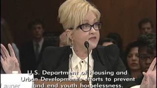 Cyndi Lauper Testimony: Hearing on Effort to End Youth Homelessness