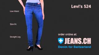 preview picture of video 'Levis 524 Skinny Jeans Fit Videos von JEANS.CH'