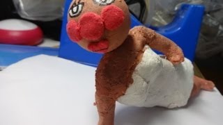 紙粘土でセクシーなアンパンマンのフィギアを作ってみた｜made sexy ANPANMAN doll with paper clay
