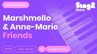 FRIENDS (Piano Karaoke Instrumental) Marshmello & Anne-Marie