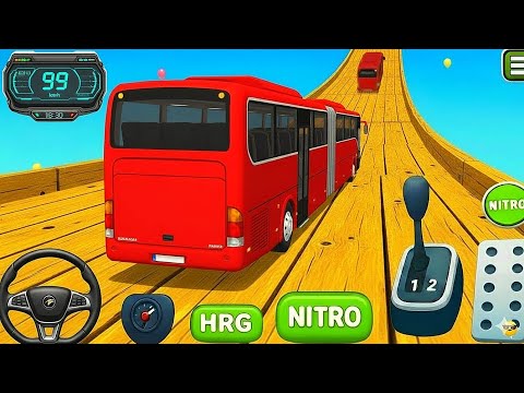 💯MEGA RAMP BUS STUNT RACING 3D💯- Impossible Bus Racing Games Bus Stunt 3D - Android Gameplay Epi 76💥