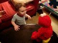 Matthew With Elmo Doll