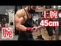 腕周り50cmを目指す減量期のガチトレ【大会前の腕トレ】
