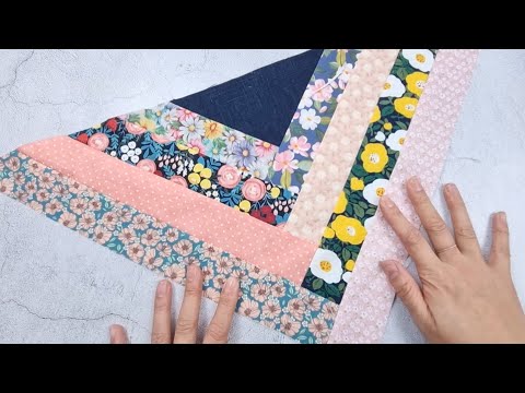 See what this patchwork turns into! Easy patchwork block. Sewing and Patchwork for beginners.
