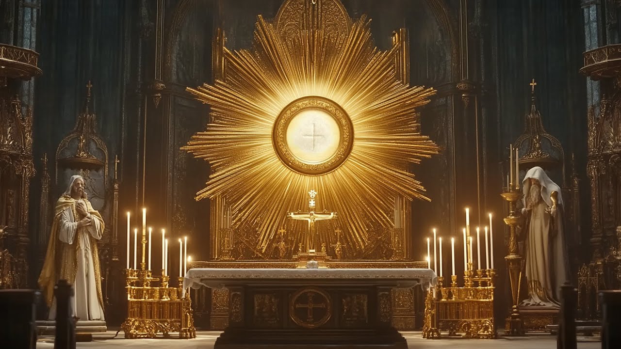 🔴 Eucharistic Adoration with Gregorian Chants Ambience | Healing and protection Chants | 432 Hz