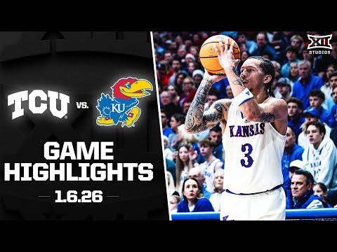 TCU vs. #22 Kansas Game Highlights | 2025-26 Big 12 Men’s Basketball