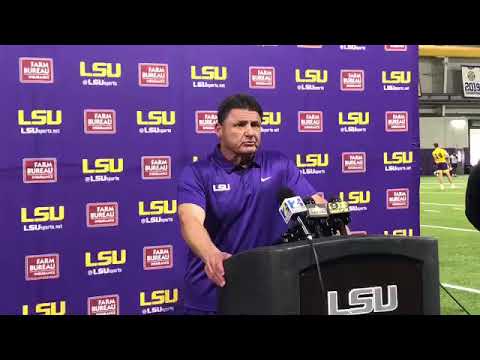 Video: LSU Coach Ed Orgeron Talks About Spring Practice On Tuesday, March 10, 2020